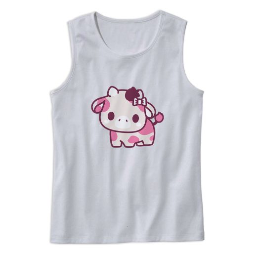 Strawberry Cow Kawaii Cute Tank Top