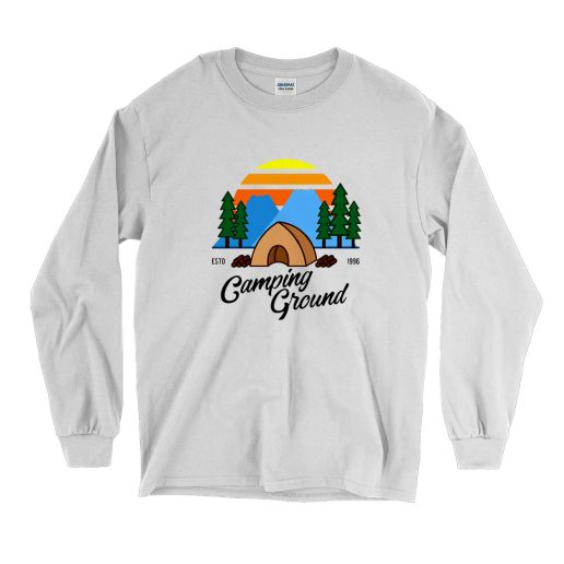 Summer Camping Ground Vintage Long Sleeve Shirt