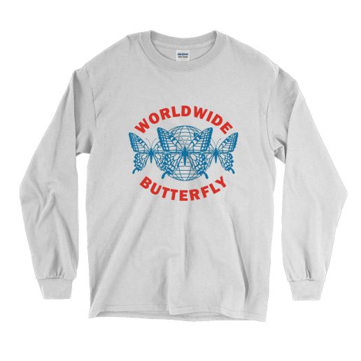 Worldwide Butterfly Vintage Long Sleeve Shirt