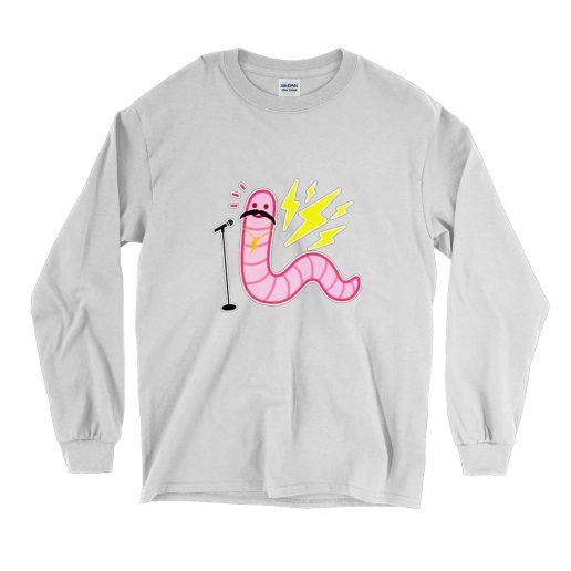 Worm With A Mustache Vintage Long Sleeve Shirt