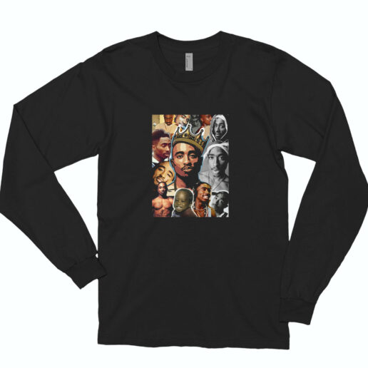 2pac Through The Years Long Sleeve Shirt Classic Style