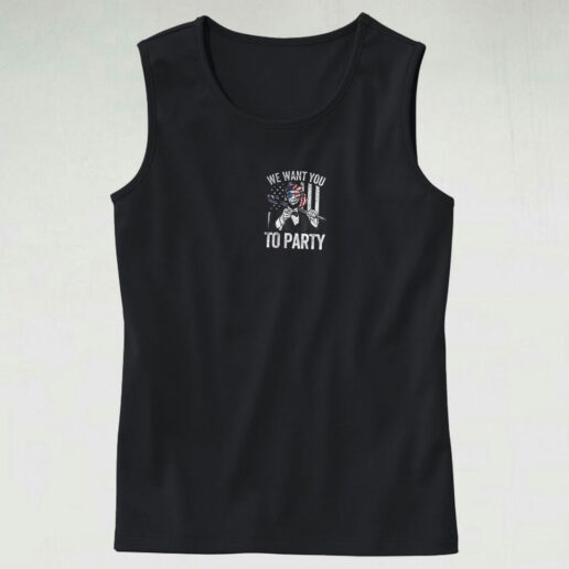 Abraham Lincoln 4th Of July We Want You To Party Tank Top Design