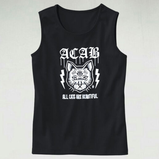 Acab All Cats Are Beautiful Tank Top Design