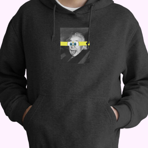 Albert Einstein Spongebobs Eyes Parody Hoodie Design