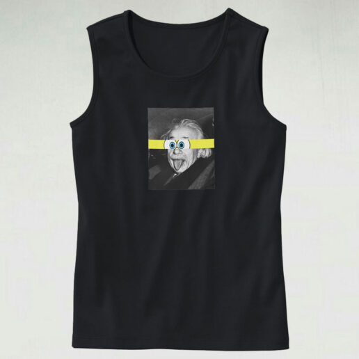 Albert Einstein Spongebobs Eyes Parody Tank Top Design