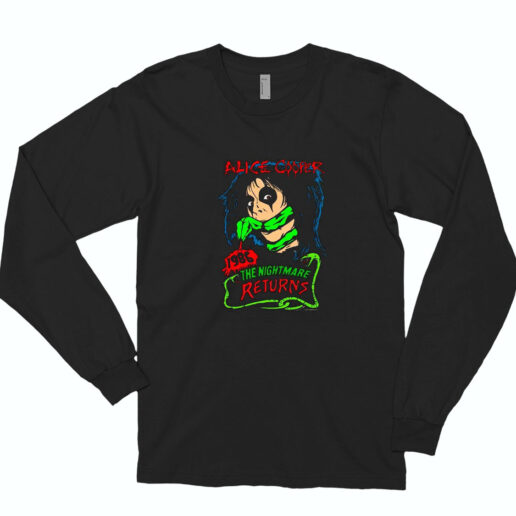 Alice Cooper The Nightmare Returns Long Sleeve Shirt Classic Style