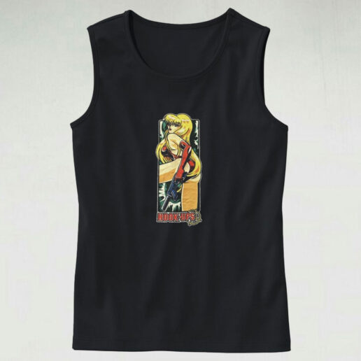 Anime Blonde Girl Hook Ups Tank Top Design