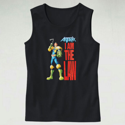 Anthrax I Am The Law Tank Top Design