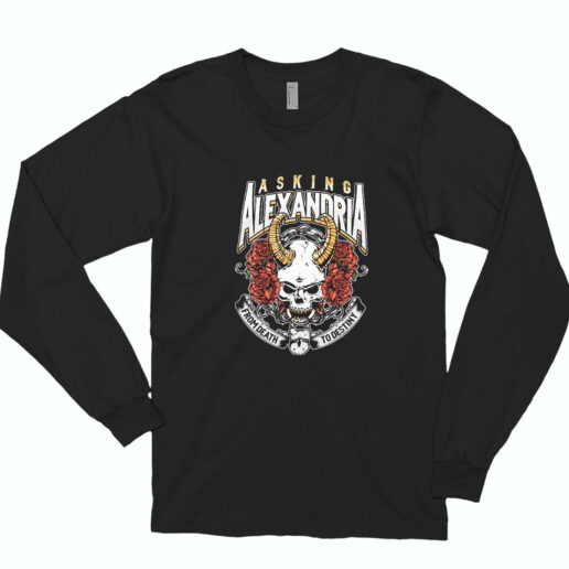 Asking Alexandria From Death To Destiny Skull Long Sleeve Shirt Classic Style