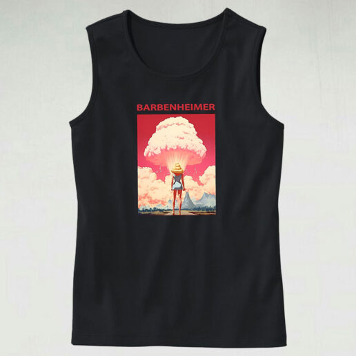 Barbie X Oppenheimer 2023 Movie Tank Top Design