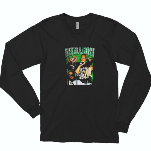 Beetlejuice Green Rapper Long Sleeve Shirt Classic Style