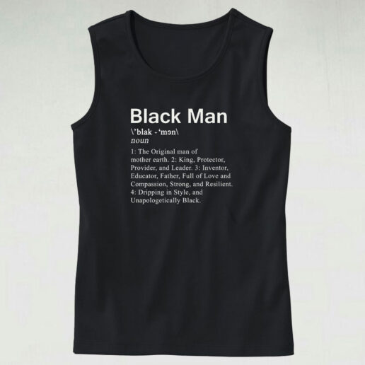 Black Men Definition Tank Top Design