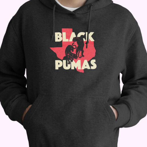 Black Pumas Texas Charcoal Hoodie Design