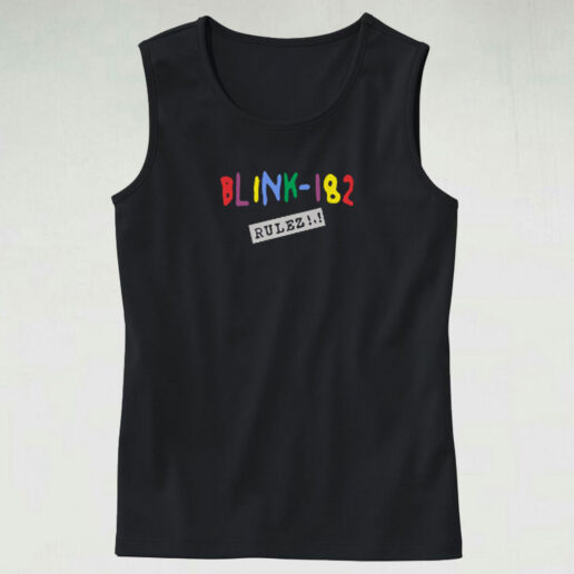 Blink 182 Rulez Logo Tank Top Design