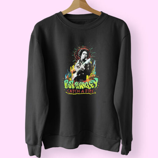 Bob Marley And The Wailers Catch A Fire Tracklist Sweatshirt Design