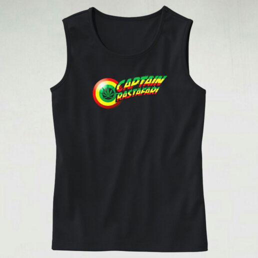 Captain Rastafari Funny Tank Top Design