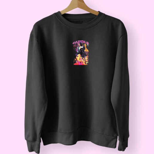 Cardi B Retro 90s Style Bootleg Sweatshirt Design