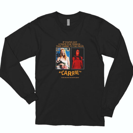 Carrie V3 Horror Movie Poster Long Sleeve Shirt Classic Style