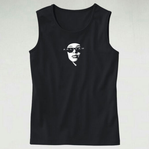 Classic Aaliyah Black And White Tank Top Design