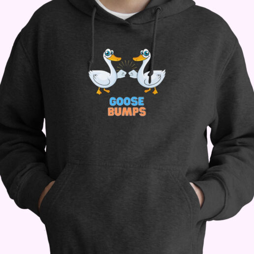 Cute And Funny Goose Bumps Fist Bump Birds Hoodie Design