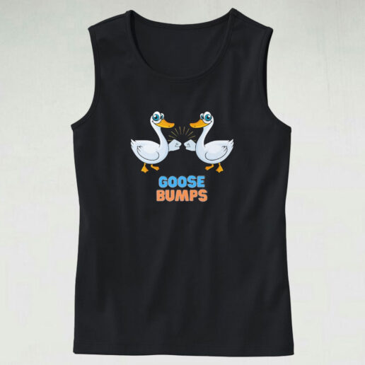 Cute And Funny Goose Bumps Fist Bump Birds Tank Top Design