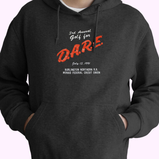 Dare Drugs Burlington Northern Golf Graphic Hoodie Design