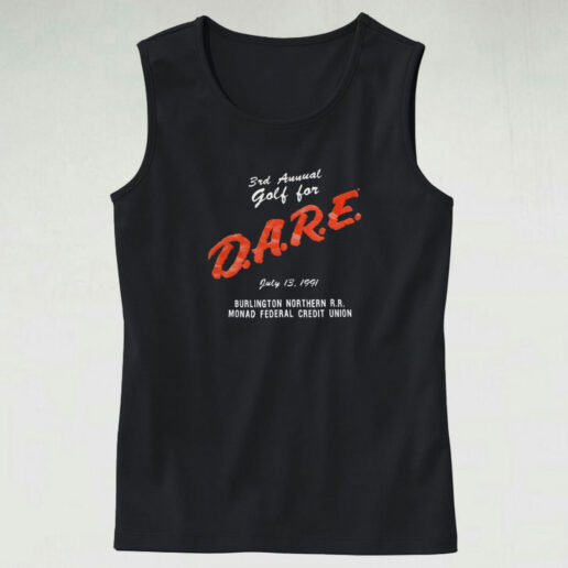 Dare Drugs Burlington Northern Golf Graphic Tank Top Design