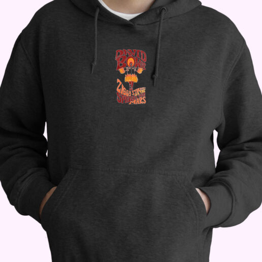 David Bowie Retro Orange Ziggy Stardust Hoodie Design