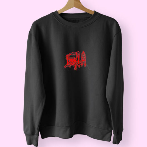 Death Classic Logo Red Sweatshirt Design