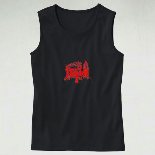 Death Classic Logo Red Tank Top Design