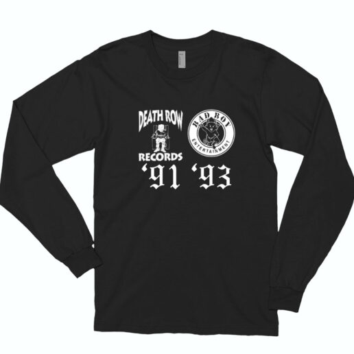 Death Row Vs Bad Boy Graphic Long Sleeve Shirt Classic Style