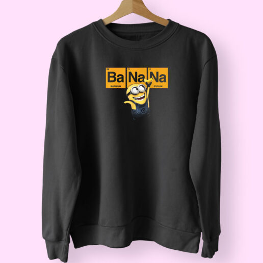 Despicable Me Minions Banana Elemental Square Happy Portrait Sweatshirt Design