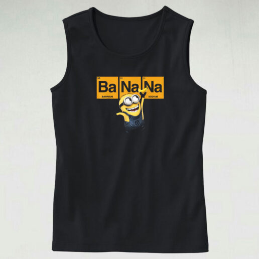 Despicable Me Minions Banana Elemental Square Happy Portrait Tank Top Design