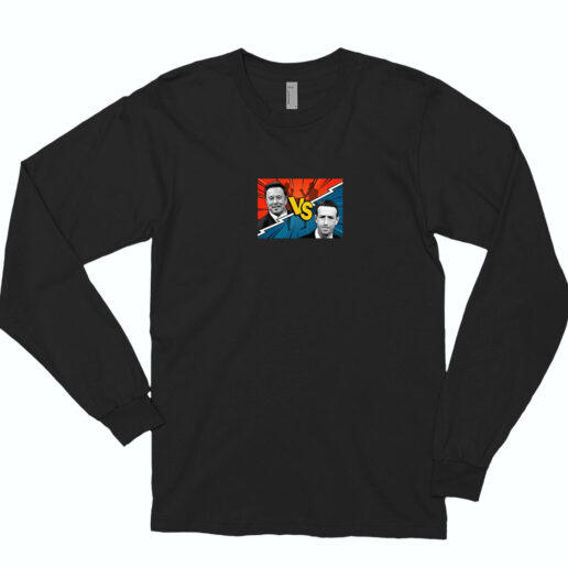 Elon Musk Vs Mark Zuckerberg Graphic Long Sleeve Shirt Classic Style