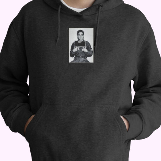 Elvis Presley Mug Shot Rock N Roll Hoodie Design