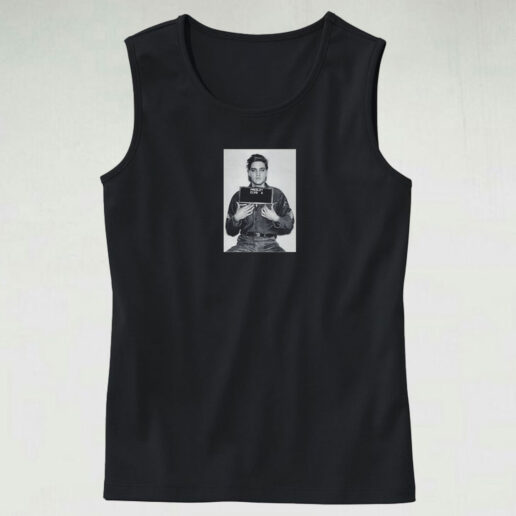 Elvis Presley Mug Shot Rock N Roll Tank Top Design