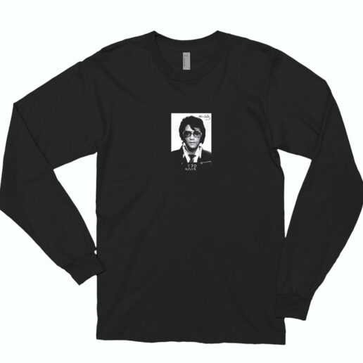 Elvis Presley Mugshot Graphic Long Sleeve Shirt Classic Style