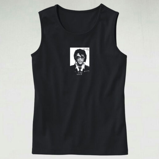 Elvis Presley Mugshot Graphic Tank Top Design