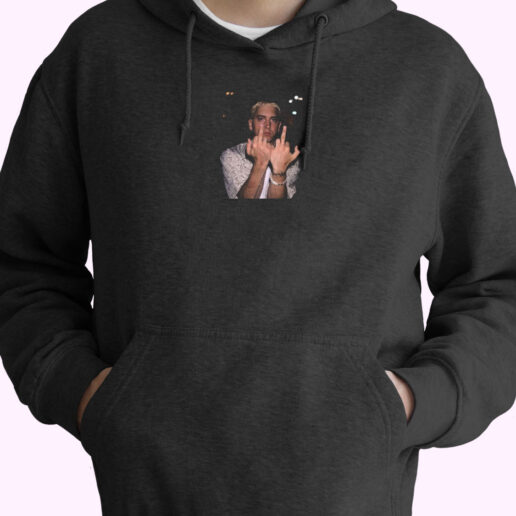 Eminem Funny Middle Finger Graphic Hoodie Design