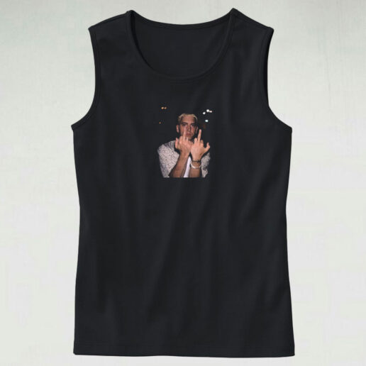 Eminem Funny Middle Finger Graphic Tank Top Design