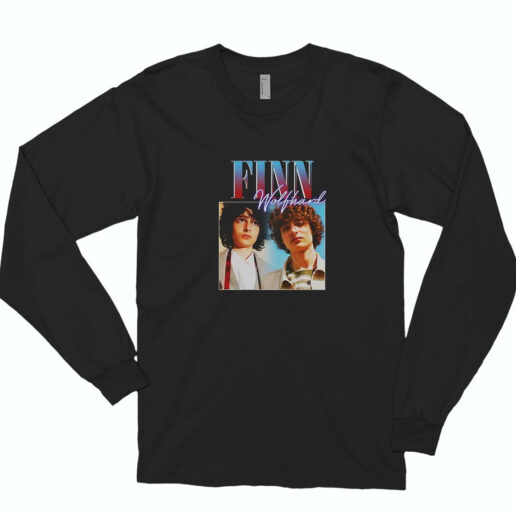 Finn Wolfhard Vintage Black Rapp Long Sleeve Shirt Classic Style