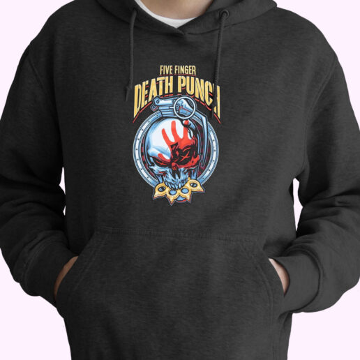 Five Finger Death Punch Skull Grenade Hoodie Design