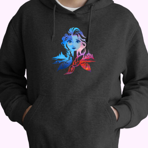 Frozen Elsa Two Tone Gradient Hoodie Design