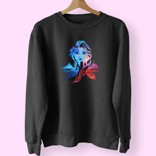 Frozen Elsa Two Tone Gradient Sweatshirt Design