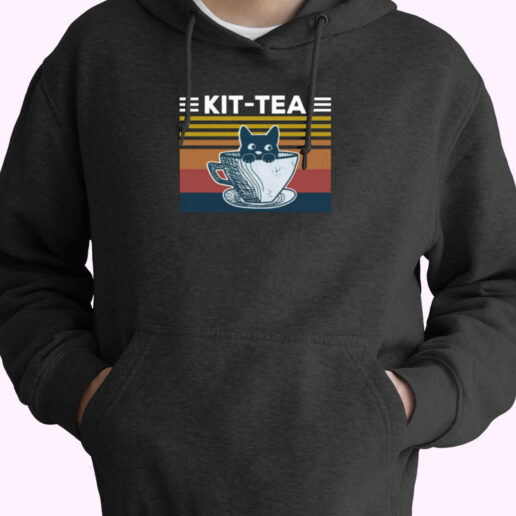 Funny Cat Kit Tea Cat And Tea Lovers Hoodie Design