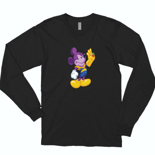 Funny Thanos Mickey Mouse Long Sleeve Shirt Classic Style