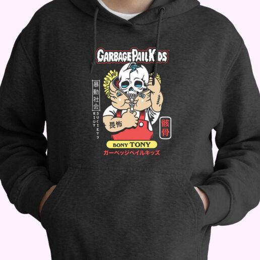 Garbage Pail Kids Bony Tony Cool Skull Hoodie Design