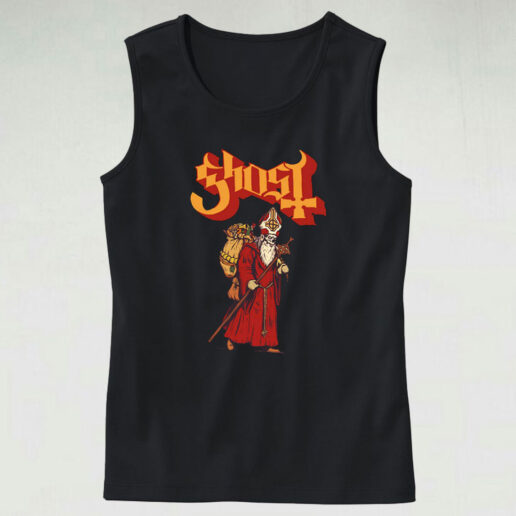 Ghost Greetings From Papa Noel Slim Fit Tank Top Design