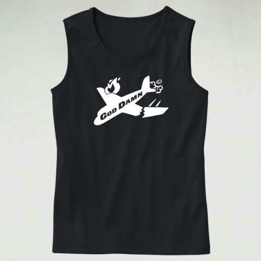 God Damn Airplane Accident Tank Top Design