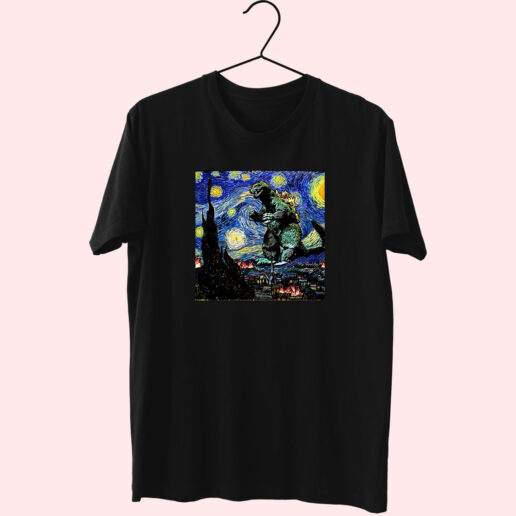 Godzilla Starry Night Van Gogh Essentials T shirt